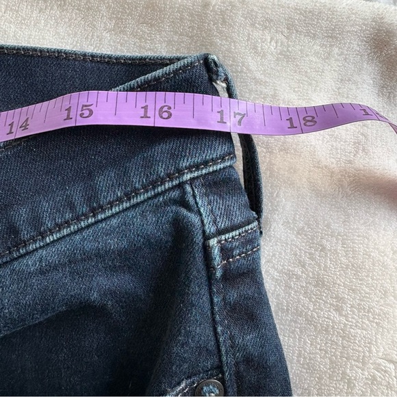 Express Slim Straight Hyper Stretch Dark Blue Denim Jeans 32 x 32 - Picture 5 of 16